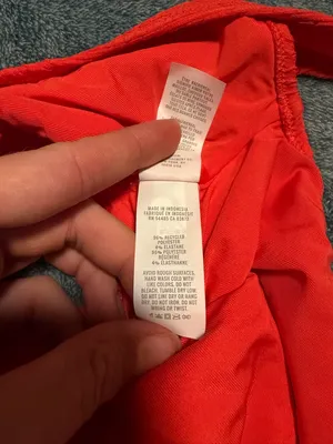 NWOT Aerie Crinkle Birthday Scoop Cheekiest One Piece‎ Swimsuit Size Medium Red thumbnail 7