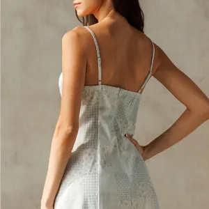 These Three Boutique Storia Light Blue Patchwork Mini Dress thumbnail 2