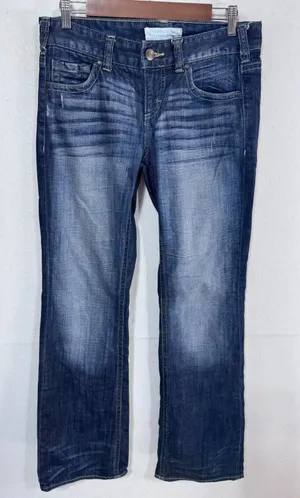 Maurices‎ Women's 5/6 Long Dark Wash Mid Rise Bootcut Jeans Ashlyn Boot Denim thumbnail 1