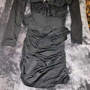 Princess Polly Santanna Mini Dress in Black Size 2 New with tag thumbnail 7
