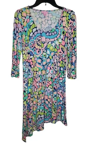 Lilly Pulitzer Women's Dress Ariana Asymmetrical Swing Gypsy Jungle Colorful XS‎ thumbnail 1