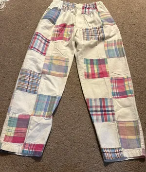 Vintage Patchit Patchwork Cotton Pants Multiple Size M thumbnail 1