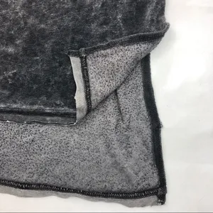 Free People Doran Velour Short Sleeved Top: Pewter thumbnail 6