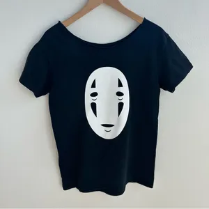 Spirited Away Off The Shoulder No Face Anime Graphic tee thumbnail 1