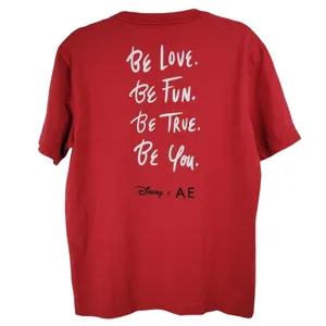 Disney x AE American Eagle Mickey Mouse‎ Fireworks Graphic Red T-Shirt thumbnail 2