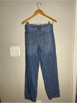 JBD Just Black Denim Criss Cross Skater Jeans 26 High Rise Wide Straight Leg thumbnail 5