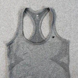 New Balance Gray Racerback Tank Top Women's Medium Running Active Gym Workout thumbnail 2