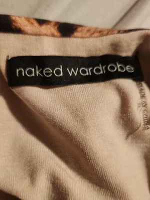 Naked Wardrobe Midi Sculpt Dress Leopard Shapewear New Fall Plus Size 2X thumbnail 4