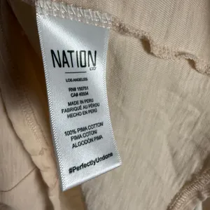 Nation LTD Dalila Victorian Crewneck Ruffled Slub Cotton Tee Antique Cream L thumbnail 10