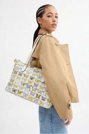 NWT Coach Gallery Tote Bag With Butterfly Print CAR36 thumbnail 1