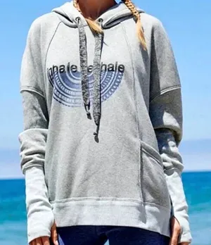 Free People Size Small Medium Inhale Exhale Hoodie Sweatshirt thumbnail 1