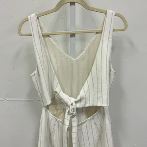 Wilfred Aritzia Ècoulement‎ Romper in Espace Wrap Top Sz 4 White Blue thumbnail 6