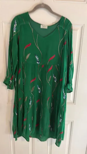 Sapphire Ink Green Embroidered dress thumbnail 1