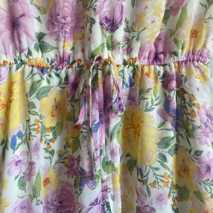 Crystal Doll Floral Flowy Puffed Sleeve Dress thumbnail 6