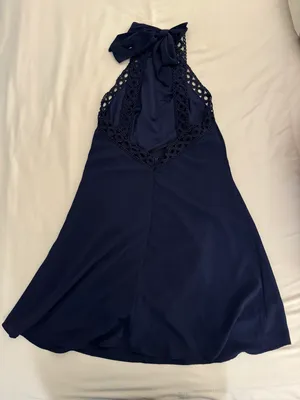 Lulus Navy Blue High Neck Women’s XS Mini Dress thumbnail 4