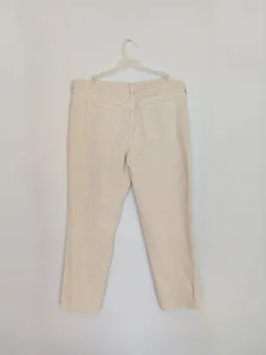 NWT Abercrombie & Fitch Straight Mid Rise Jeans Cream Size 34 (18R) XL thumbnail 6
