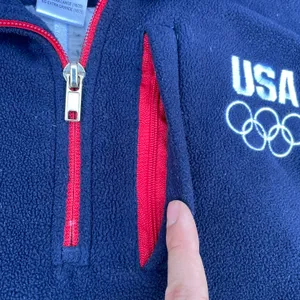 National Football League Team Apparel Vintage Team USA Olympic Games Blue Fleece Sweater thumbnail 4