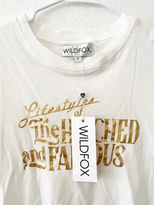 Wildfox Hitched & Famous graphic Boy Tee Blouse‎ NWT S thumbnail 3