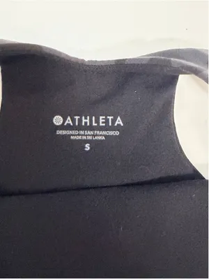 Athleta Conscious Crop Tank Bra A-C Black Gray Camo Size S thumbnail 4