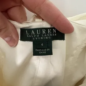 RALPH LAUREN Size 4 Ivory Lacy Strapless Cocktail Formal Dress NWT Bride Wedding thumbnail 6