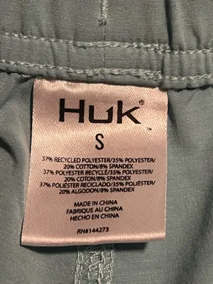 Womens S Huk Waypoint Performance Fishing Shorts- Green/blue thumbnail 7