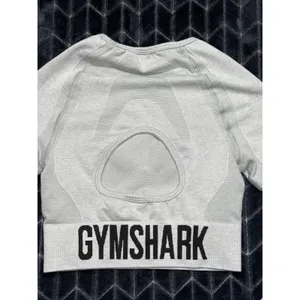 Gymshark Women's Gray Athletic Shirt Long Sleeve Active Wear Size XSmall thumbnail 3