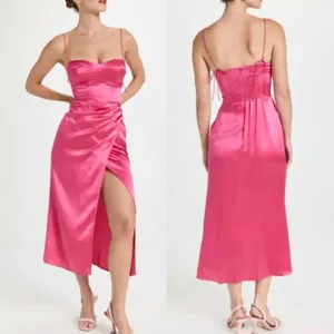 Reformation Silk Marguerite Midi Dress‎ in Pink Size 2 Formal thumbnail 11