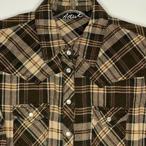 Active Western Cut Flannel Shirt Brown Size XS thumbnail 3