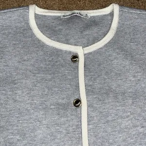 Abercrombie & Fitch A&F Mara Crew LuxeLoft Sweater‎ Vest Gray XL thumbnail 3