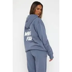 White Fox Vol.3 Ocean Puff Print Logo Oversized Offstage Hoodie Sweatshirt S/M thumbnail 2
