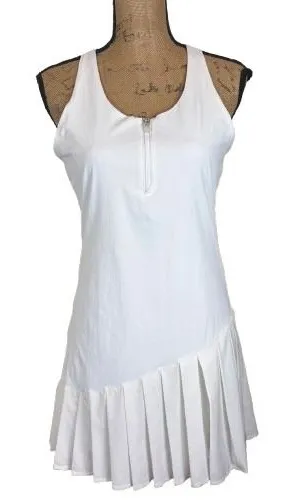 Outdoor Voices Ace Pleated Tennis Dress White Racerback Athleisure Preppy Large thumbnail 1