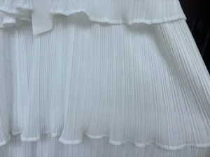 Zesica White Ruffle dress Size M thumbnail 2