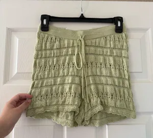 Green Crochet Shorts Size XS thumbnail 2