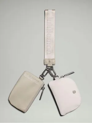 Lululemon Dual Pouch Wristlet *Wordmark Raw Linen / White Opal / White thumbnail 1