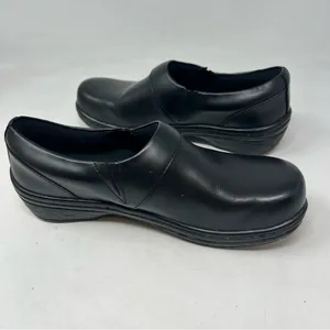 Klogs Mission Black Leather Slip Resistant Nursing Work Clogs Women’s Sz 6 thumbnail 5
