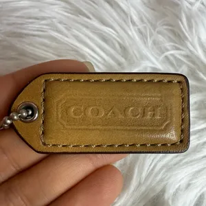 1.5" y2k COACH Vintage Fob Bag Charm Hang tag Hangtag thumbnail 1