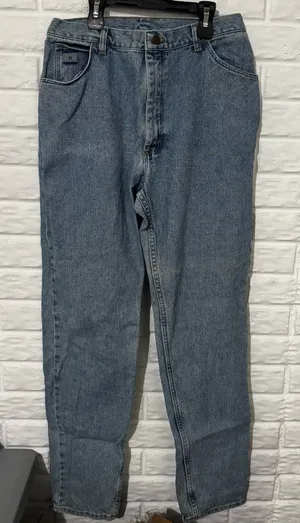 Vintage Wrangler Tapered Leg Jeans Women’s 14x34 Light Wash Denim High Rise thumbnail 1