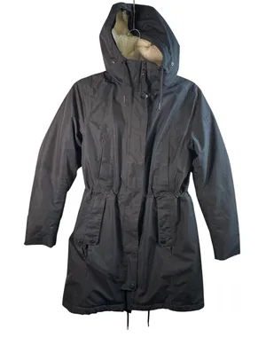 Helly Hansen Aden‎ Insulated Parka Jacket Black Primaloft Sherpa Hood Womens XS thumbnail 1