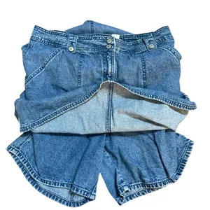 Vintage Liz Claiborne Denim Skort 90s Jean Skirt Shorts Y2K Utility‎ Style Sz 14 thumbnail 4