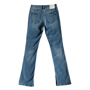 Express‎ Skyscraper Mid Rise Hyper Stretch Flare Jeans Blue Split Hem 6R NEW thumbnail 3
