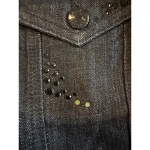 Ashley Stewart Dark Wash Embellished Denim Jacket‎ Womens 14W Studded Western thumbnail 7