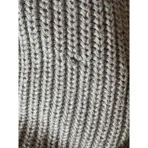 AllSaints Sweater Women XS Tan Crew Neck Cotton‎ Knit Aria Laced Short Jumper thumbnail 9