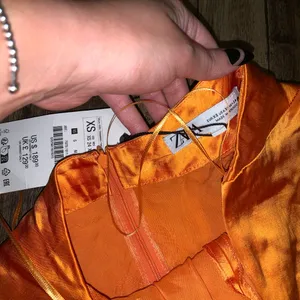 Zara Woman Collection Orange Jacquard Halter boho Dress NWT party resort 189$ thumbnail 10