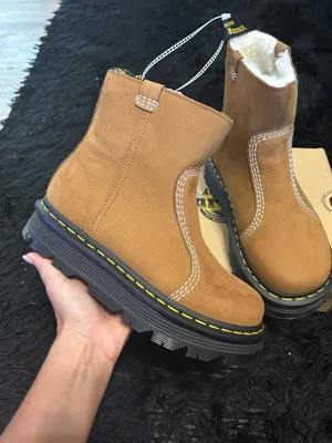 DR MARTENS Zebzag Rigger WL leather fur boots booties shoes women’s 7 new thumbnail 8