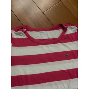 Lacoste Womens Pink White Stripe‎ Long Sleeve Crew Neck Shirt Top Size 40 thumbnail 4