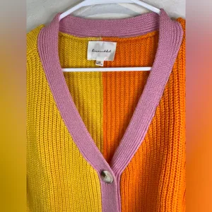 Line & Dot Women’s Catalina Colorblocked Cardigan Colorful‎ Sweater Size XS thumbnail 3