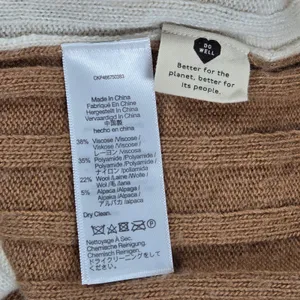 Madewell Womens XS Colorblock Ribbed Knit Sweater Dress NH072‎ White Brown FA22 thumbnail 4