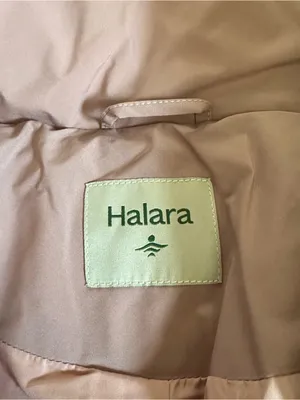 Halara Blush Pink Cropped Black Trim Puffer Winter Coat Jacket Size XL thumbnail 10