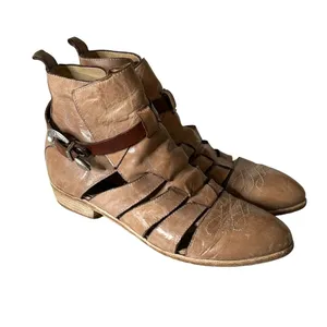 STEVEN‎ By Steve Madden Cut Out Ankle Boots Distressed leather Women's Size 38 thumbnail 3