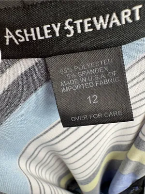 Ashley Stewart Maxi Dress Sleeveless Blue Multi-Stripe Sundress thumbnail 9